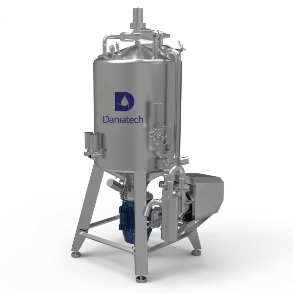 In the VacuumMaster powders are drawn directly into the mixing area below liquid level by means of vacuum and are instantly wetted. The combination of vortex and vacuum effectively separates air from the liquid resulting in a highly stable and homogeneous, air- and lump-free product.